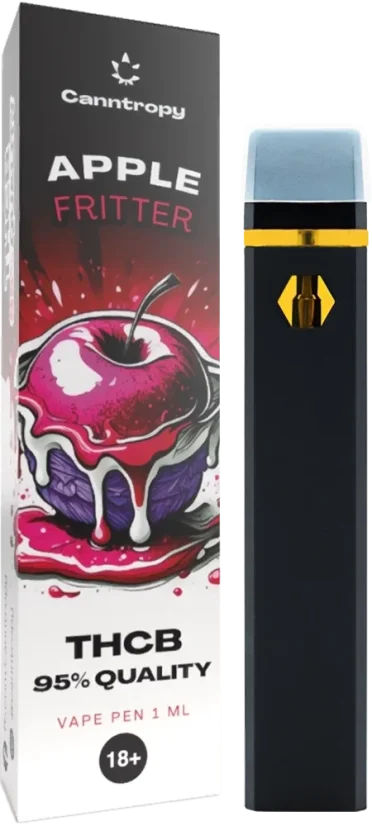 Canntropy THCB jednokratni Vape Pen Fritter od jabuka, THCB kvaliteta 95%, 1 ml