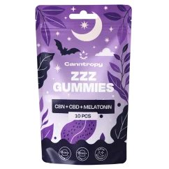 Canntropy CBN + CBD + melatonina gomitas para dormir 10 uds × 5 mg, 20 g