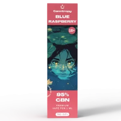 Canntropy CBN Vape Pen Blue Raspberry, 95% CBN, 1 ml