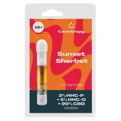 Canntropy HHCPO Blend Cartridge Sunset Sherbet, 2% HHC-P, 5% HHC-O, 90% CBD, 1 ml
