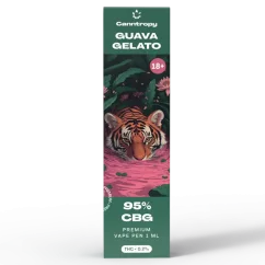 Canntropy CBG Vape Pen Guava Gelato, 95 % CBG, 1ml