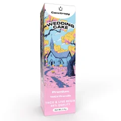 Canntropy THCV Prerolls Wedding Cake levende harpiks terpener, THCV 96% kvalitet, 1,5 g