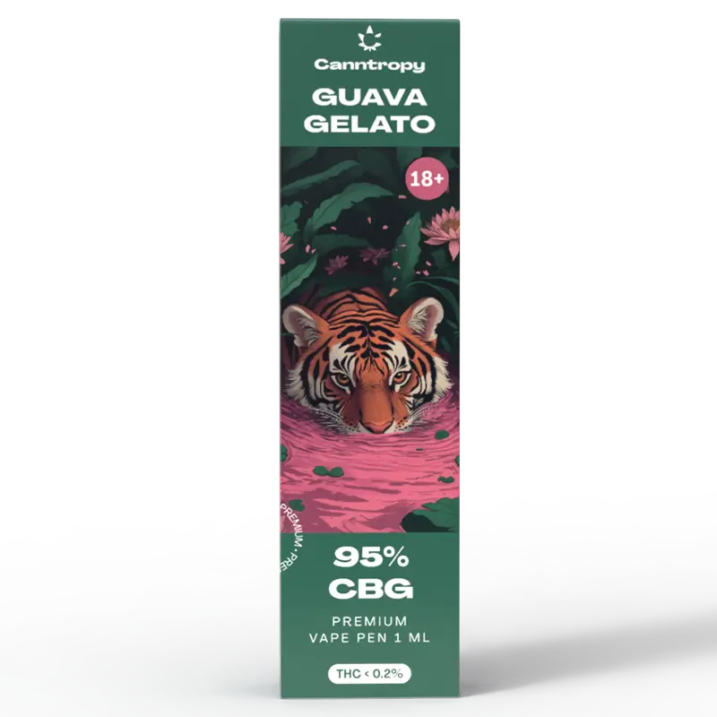 Canntropy CBG Vape Pen Guava Gelato, 95 % CBG, 1ml
