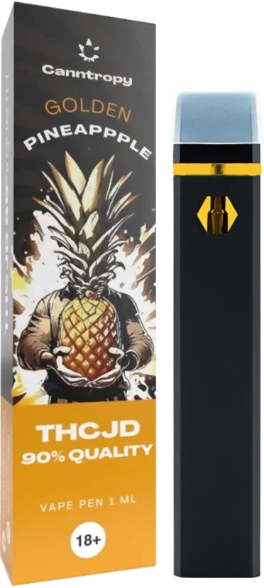 Canntropy THCJD Vape Pen μιας χρήσης Golden Pineapple, ποιότητας THCJD 90%, 1 ml