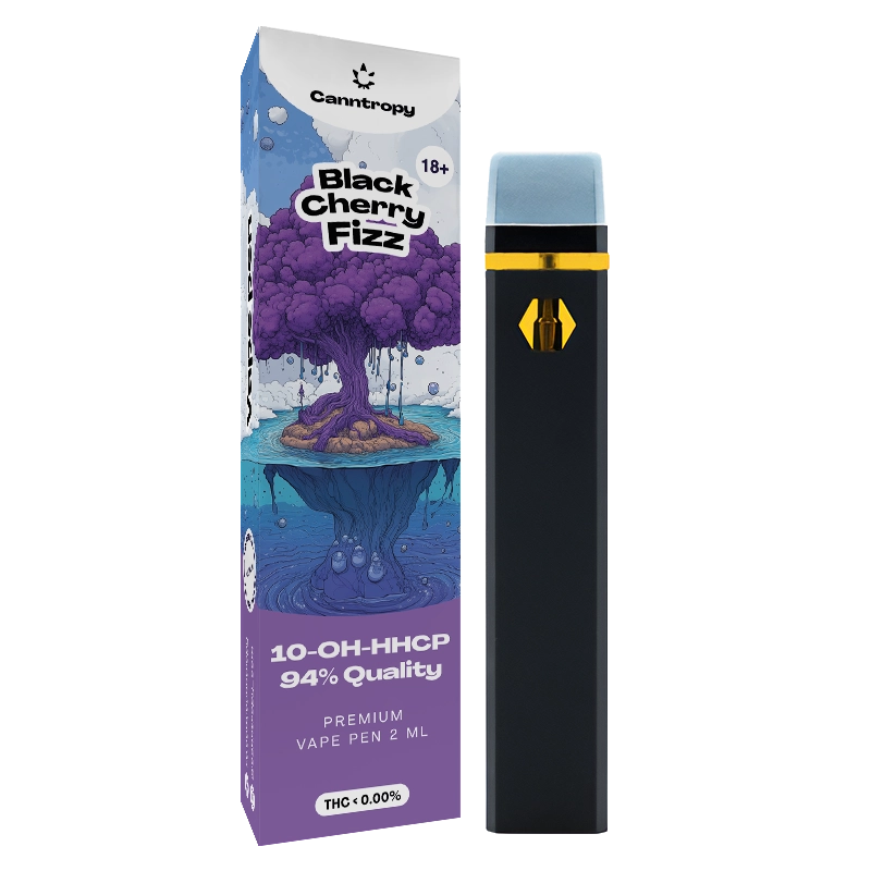 Canntropy Bolígrafo vaporizador 10-OH-HHCP Black Cherry Fizz, 10-OH-HHCP 94 % de calidad, 2 ml