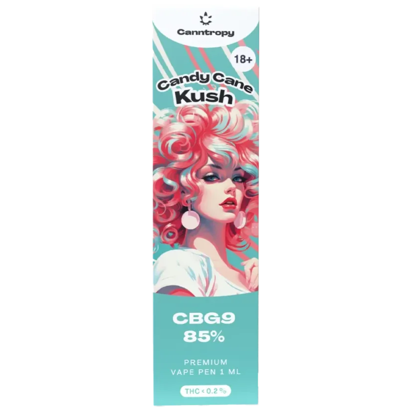 Canntropy CBG9 Einweg-Vape-Pen Candy Cane Kush, CBG9 85% Qualität, 1 ml