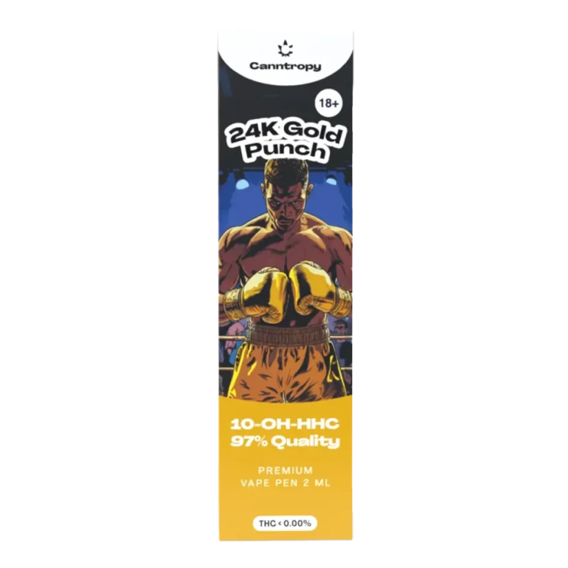 Canntropy 10-OH-HHC Vape Pen 24K Gold Punch, 10-OH-HHC 97% Ποιότητα, 2 ml