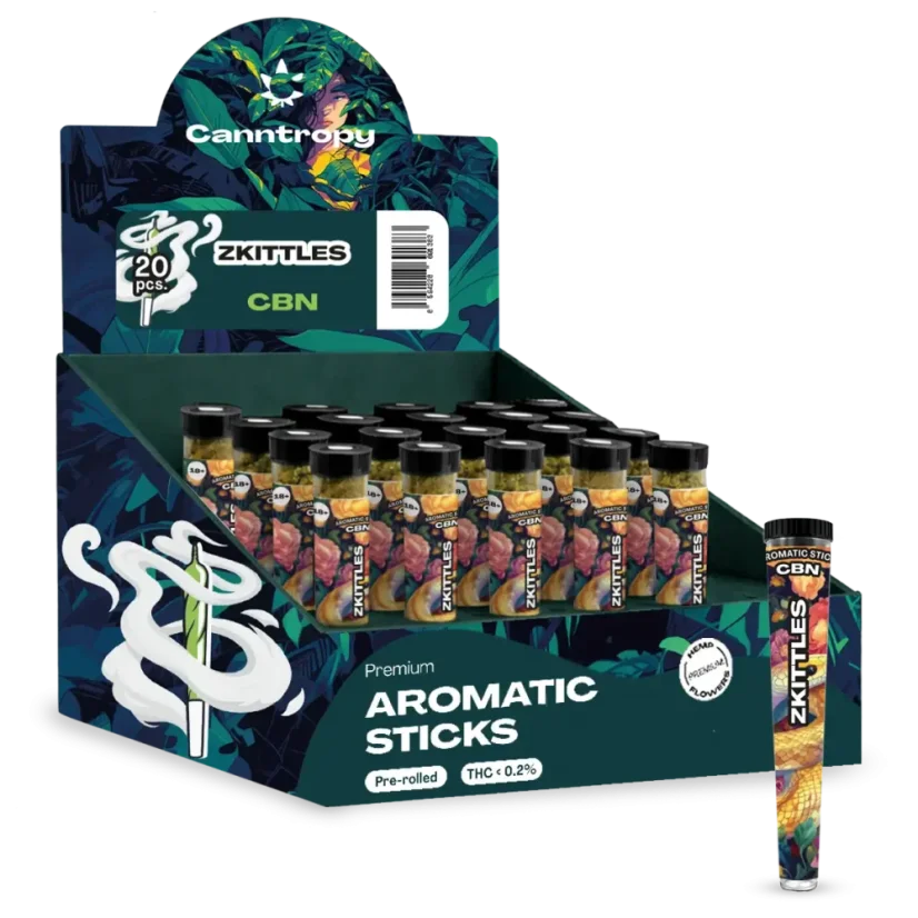 Canntropy CBN Prerolls Zkittles, Display box 20 pcs
