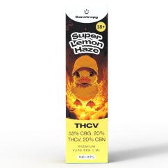 Canntropy THCV Vape Pen Super Lemon Haze, 20 % THCV, 60 % CBG, 20 % CBN, 1 ml