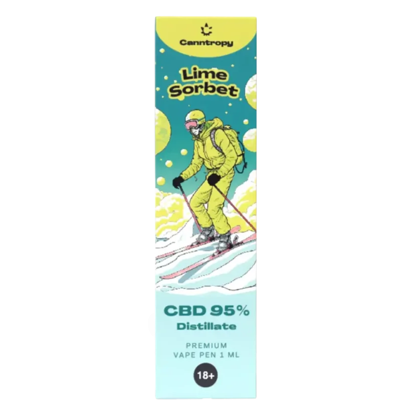 Canntropy CBD Disposable Vape Pen Lime Sorbet, CBD 95 %, 1 ml