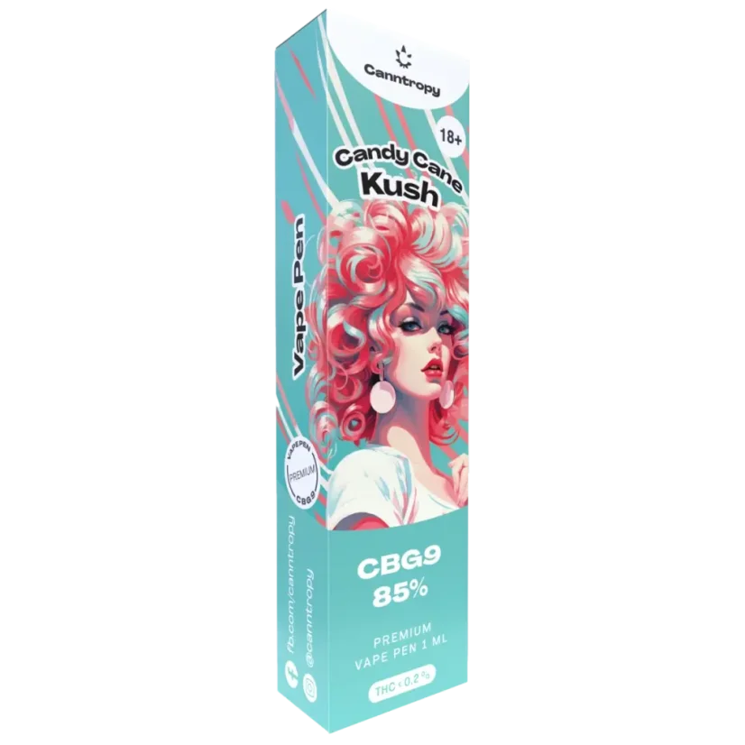 Canntropy CBG9 Einweg-Vape-Pen Candy Cane Kush, CBG9 85% Qualität, 1 ml