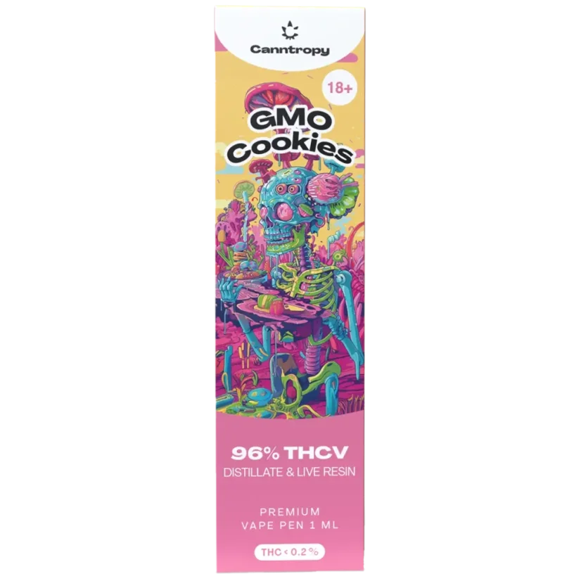 Canntropy THCV μαρκαδόρου μίας χρήσης GMO Cookies ζωντανή ρητίνη τερπένια, ποιότητα THCV 96%, 1 ml