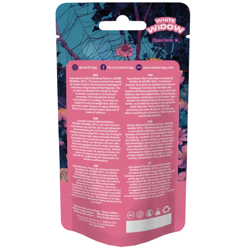 Canntropy H4CBD gėlė White Widow 30%, 1 g - 100 g