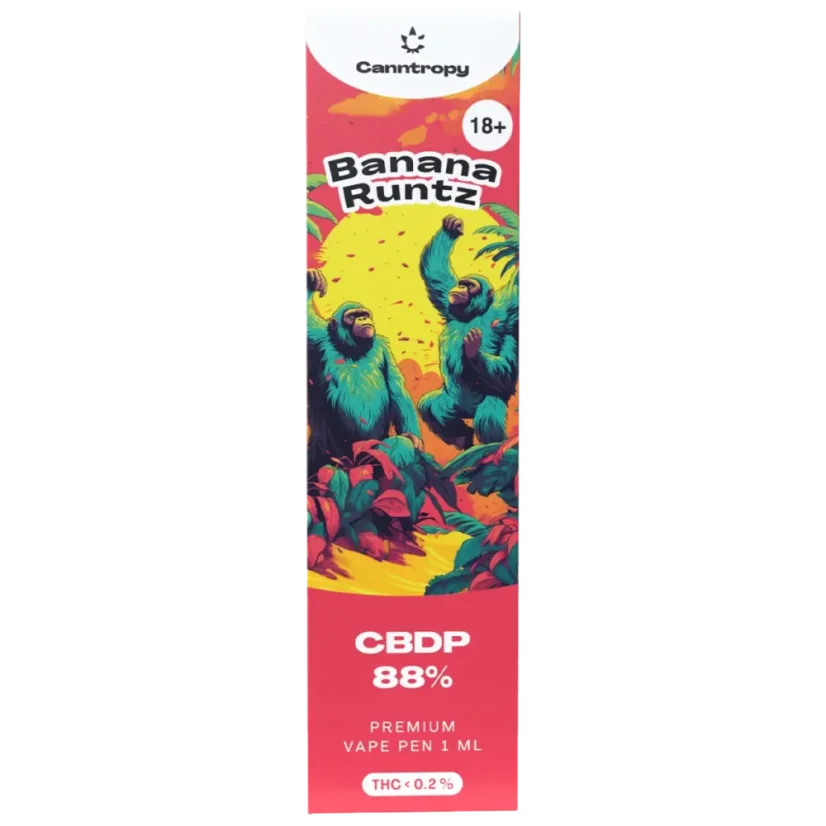 Canntropy CBDP Vape Pen Banana Runtz, CBDP 88% quality, 1 ml