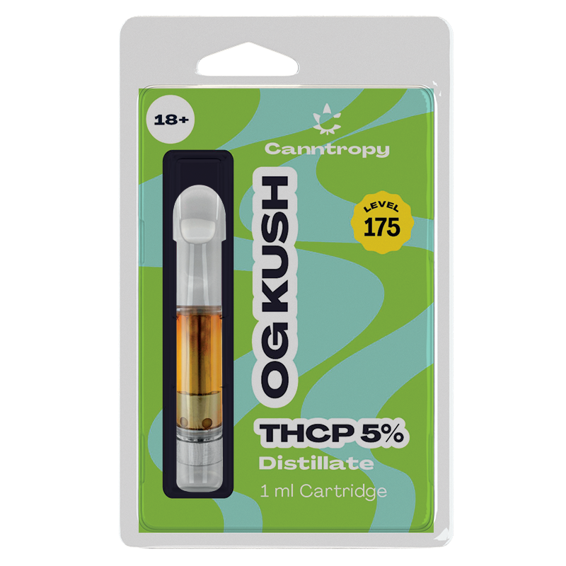 Cartucho Canntropy THCP OG Kush - 5% THCP, 90% CBD, 1 ml