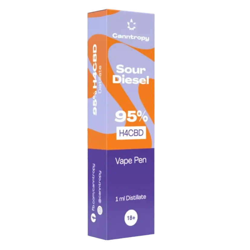 Canntropy H4CBD Caneta Vape Diesel Azedo 95 %, 1 ml
